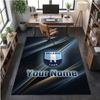 Tappeto in Velluto di Cristallo Stampa Lazio FC Testo Nome Personalizzato Tappetino Decorazione per la Casa