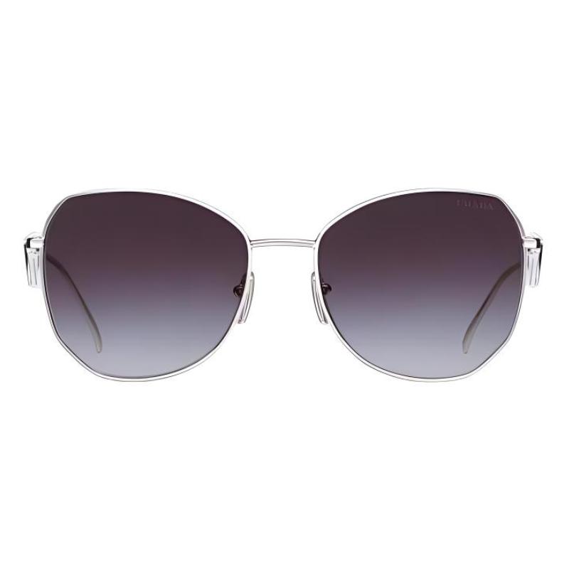 

Prada Triangle Logo Irregular Sunglasses Women sunglasses Silver 0PR57YS1BC5D1 Basic Packaging-Eyeglass Case+Box