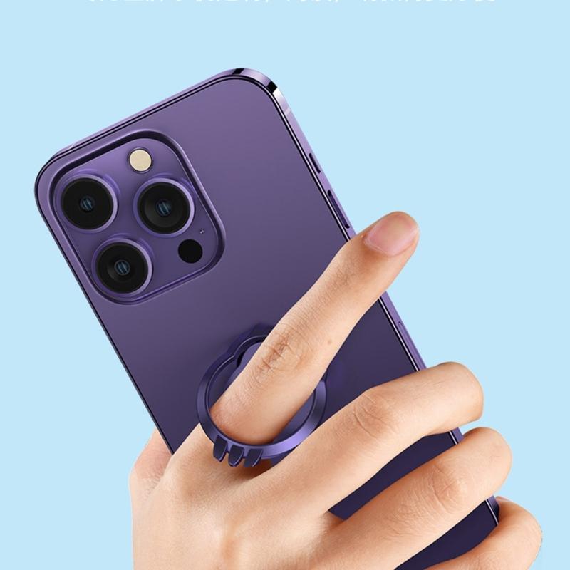 Uchwyt pierścieniowy na telefon, Stojak pierścieniowy na palec : Uniwersalny uchwyt na telefon komórkowy ze stojakiem, pasujący do większości telefonów komórkowych