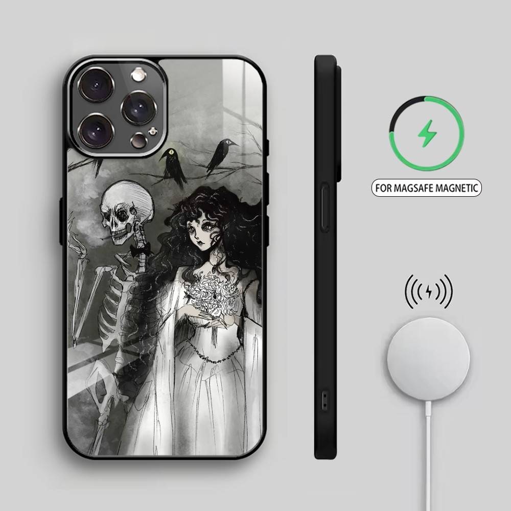 G-Gothic Girl Sculpture Retro    Phone Case For iPhone17,16,15,14,13,12,11 Plus,Pro Max Magnetic For Magsafe Wireless Charging