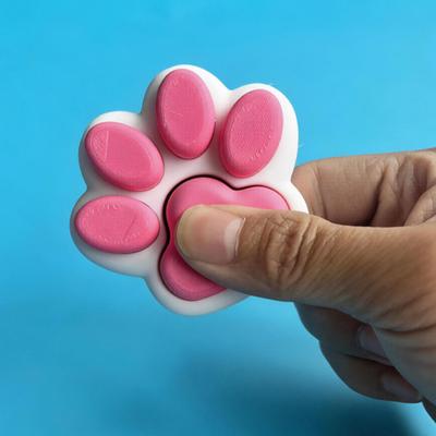 Cat Paw Clicker Toy Stress Relief Button Clicker Fidget Toy Portable Travel Office School Decompression Kitten Claw Sensory Toy