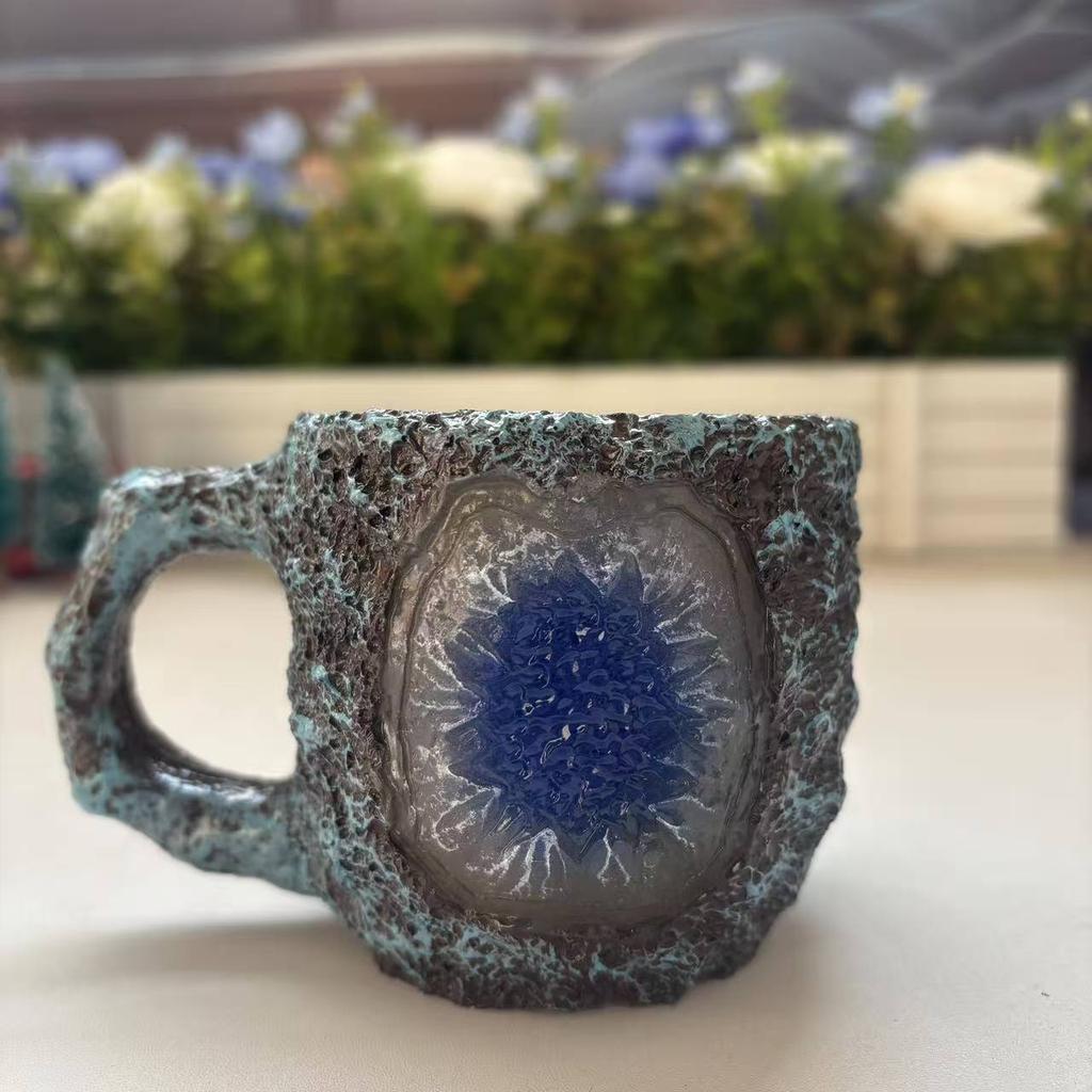 Mineral Crystal Coffee Mugs Imitation Mineral Crystal Coffee Resin Crystal Cup