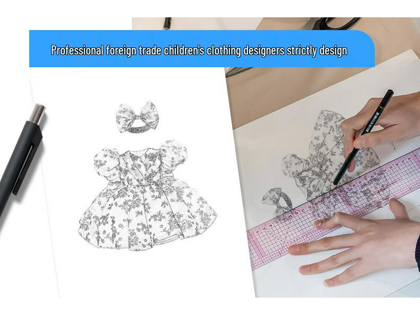 Einjähriges Blumenprinzessinnenkleid mit Puffärmeln und Mesh-Rock für Feiertagsaufführungen