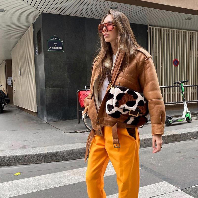 Elegant Faux Fur Female Tote Bag Women Designer Lock Handbags Winter Plush Chian Women Shoulder Bags Luxury Pu Leather Lady Flap