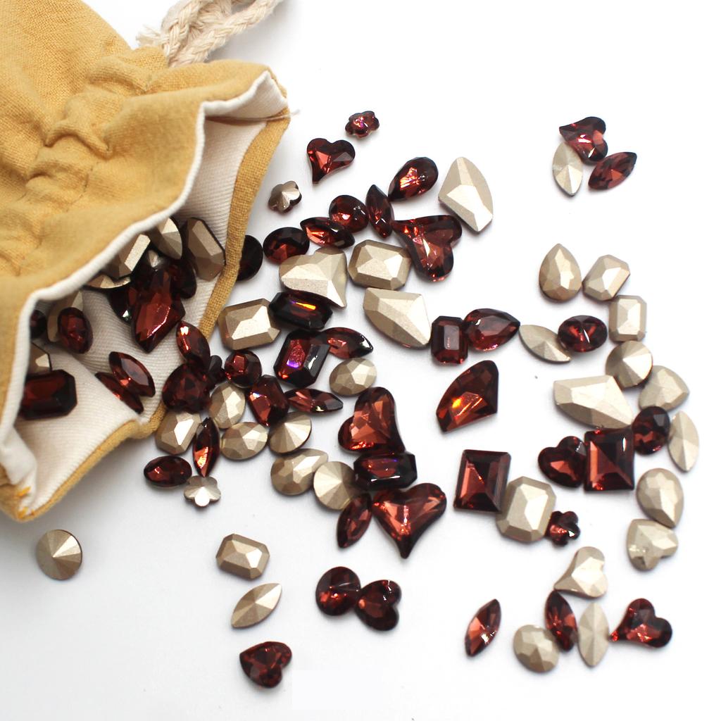 Nail Art Drill Whole Batch By Catty Nail Art Special-Shaped Diamond Burst Flash Color Pointed Bottom Diamond Crystal Glass Mixed Diamond Nail Art