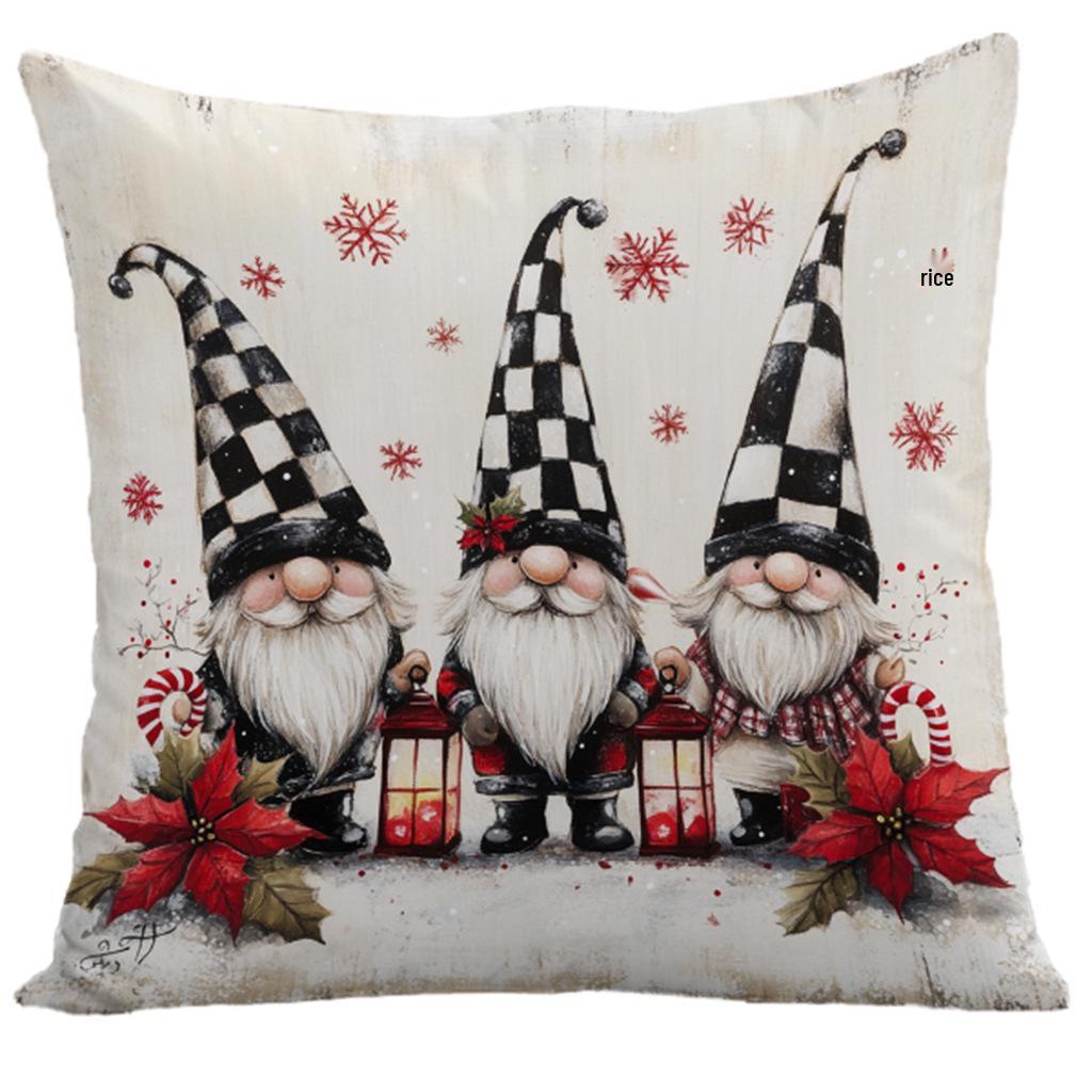 Cross-Border Christmas Pillowcase: Festive Sofa & Office Cushion Cover