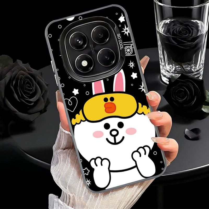 Cartoon Bear Brown Rabbit Soft Phone Case for Xiaomi Redmi Note 13 14 15 Pro Plus 12S 12 11S 11 11T 10S 10 Shockproof Cover Back
