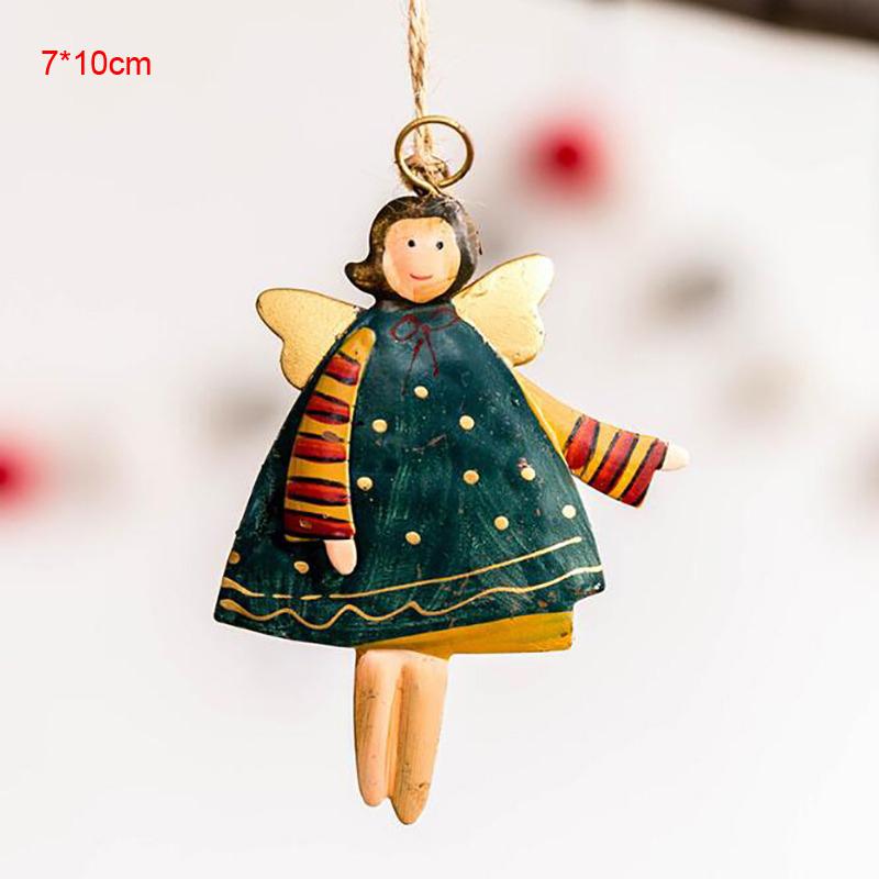Christmas Pendant Xmas Tree Decorations Hanging Metal Ornaments DIY Santa Claus Snowman Party Kids Toys Gift Xmas New Year 2025