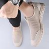 Mens Breathable Sneakers All-match Mens Slip on Shoes Hollow Out Mens Comfortable Loafers Luxury Brand Lightweight Flats for Men