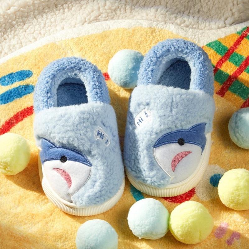 Children's Home Indoor Floor Slippers Soft Sole Warm Cotton Shoes