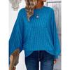 Fall Winter Plus Size Women's Solid Color Casual Comfy Unique Lantern Sleeve Top