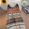 Herren Vintage Geometrisches Muster Strickpullover Rundhalsausschnitt Ethnischer Stil Pullover