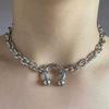 Geometric Animal Pendant Necklace With Stainless Steel Chain For Women