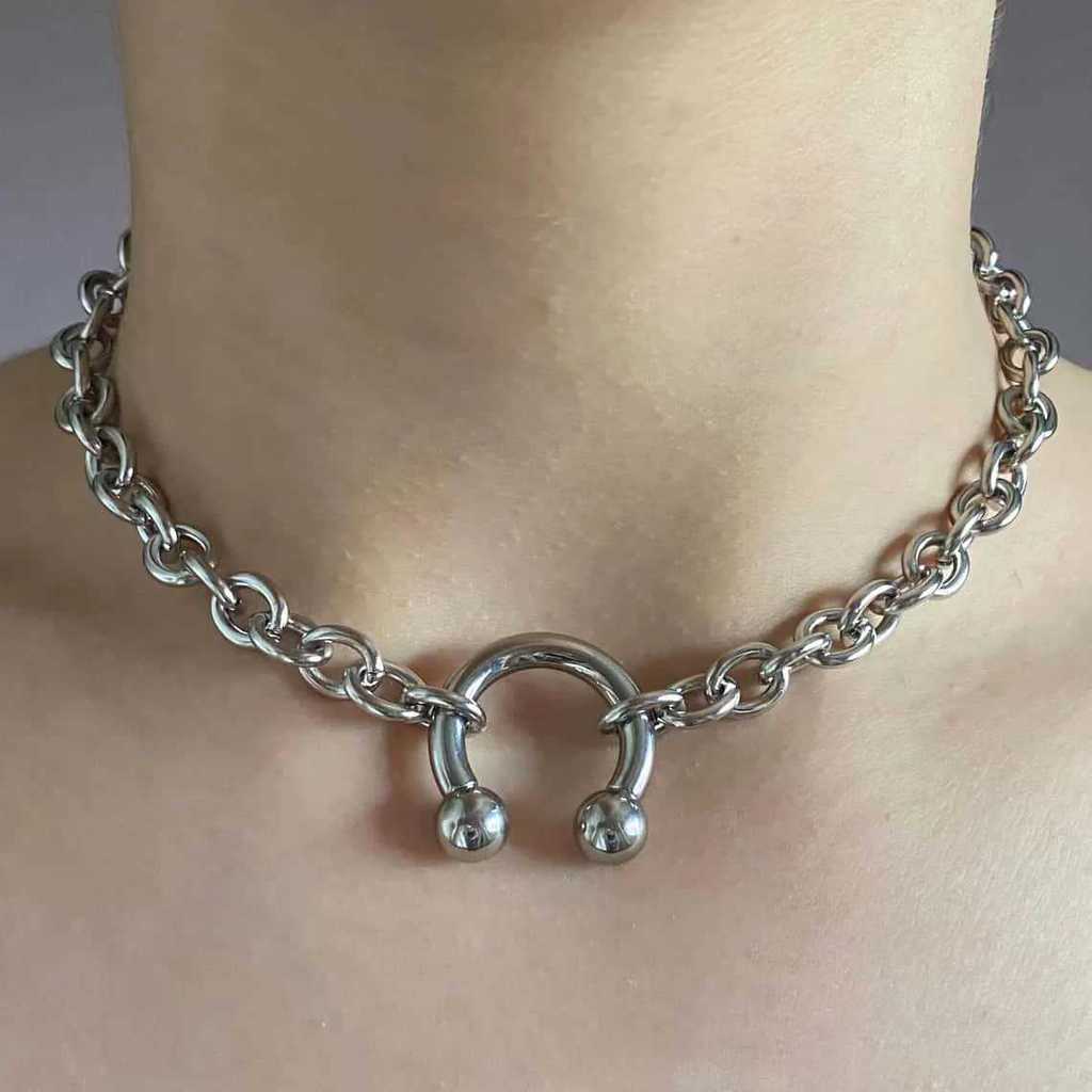 Geometric Animal Pendant Necklace With Stainless Steel Chain For Women