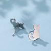 Cazador Cute Cat and Fish Bone Stud Earring Women Small Piercing Earrings Stainless Steel Jewelry Mother Gift 2026 Trend