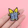 Zinc Alloy Brooch Pin Man Shape Cartoon Banana Lapel
