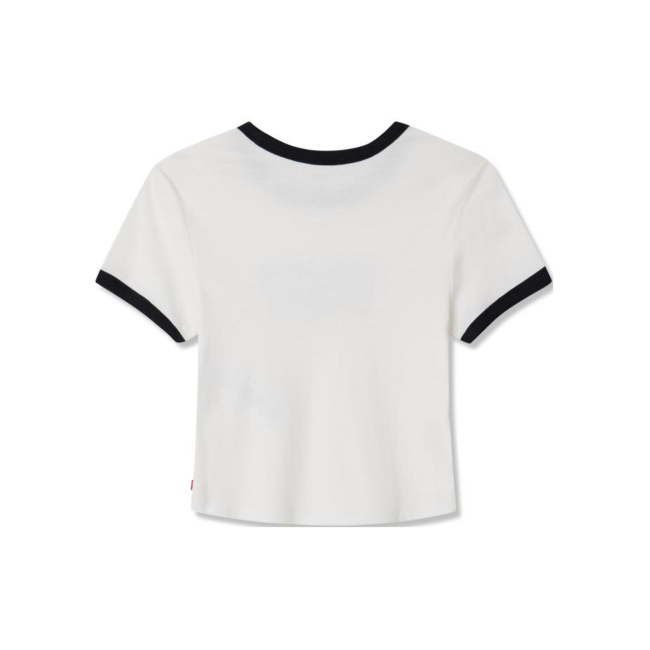 Levis Logo Print Round Neck Short Sleeve T-Shirt Women T-Shirts White A3523-0068