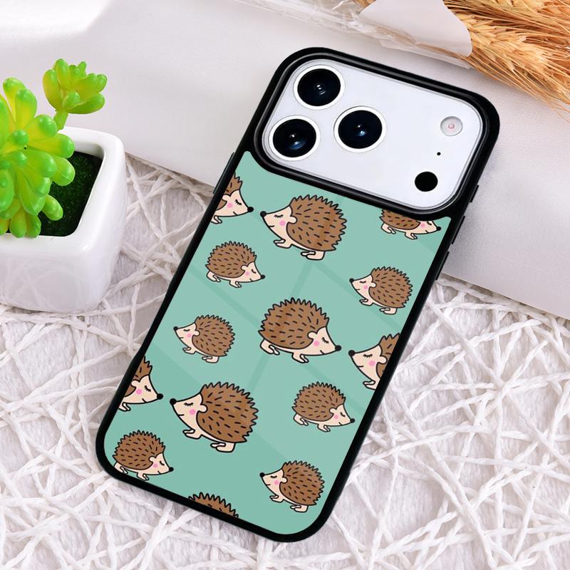 Kawaii Hedgehog Phone Case for iPhone 17 Air 16 15 11 12 14 13 Pro Max Shockproof Cover