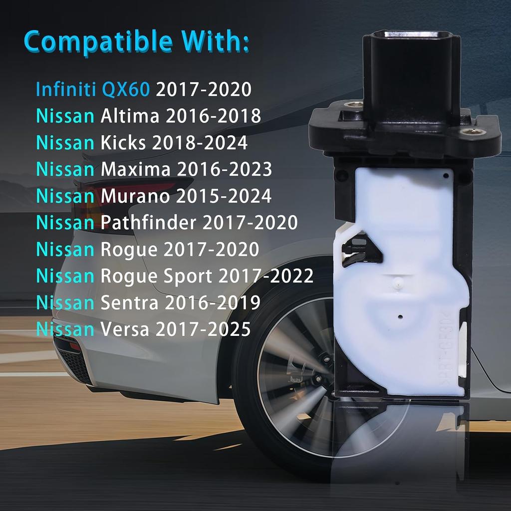 22680-BV80B Mass Air Flow Sensor MAF Meter Sensor for Infiniti 2017-2020 QX60 for Nissan 2016-2018 Altima | 2018-2024 Kicks | 2017-2025 Versa,