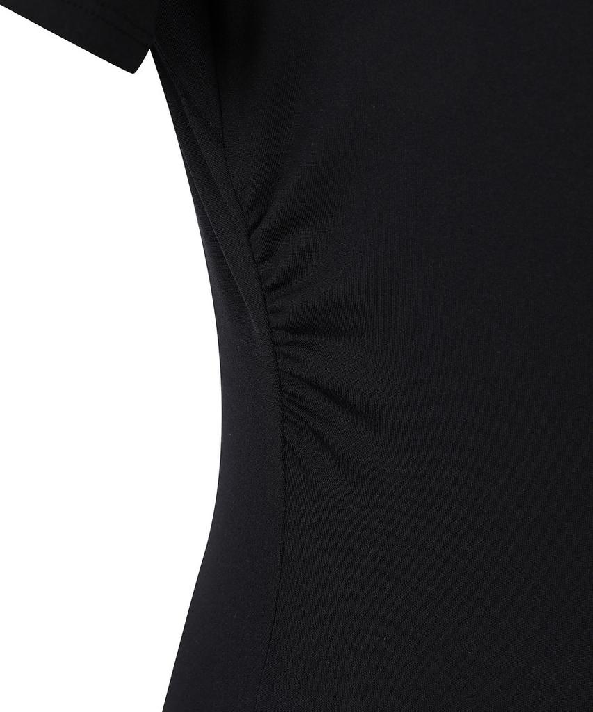DISCOVERY EXPEDITION Women'S Shirred Short Sleeve T-Shirt (Black)