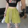 Women's High-Waist Elastic Sports Shorts - Summer 2024 Korean Style Wide-Leg Casual Pants
