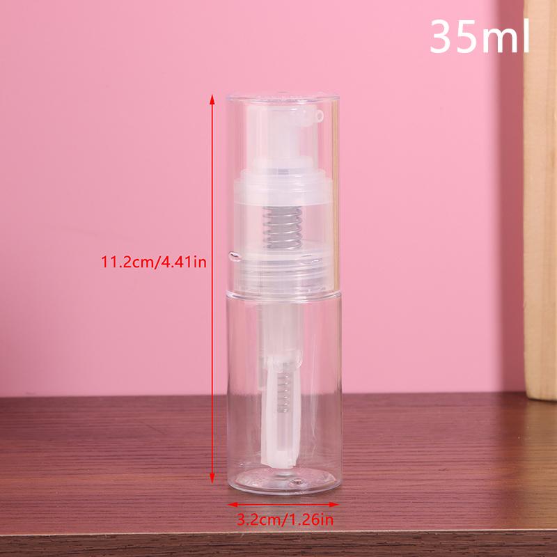 

Многоразовые флаконы-распылители Дорожный прозрачный флакон для распыления пудры Диспенсер для детской присыпки Съемный Для путешествий Прозрачный пластик 35ml прозрачный