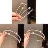 Minimalist Zircon Pearl Double Layer Bracelets For Women With Geometric Design