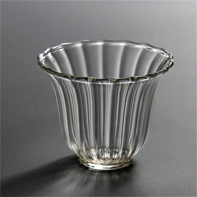 Японский 220 мл Вертикальная полоска Термостойкое стекло Справедливая чашка Чайник с орлиным клювом Кунг-фу Чахай Чашка справедливости Чайный набор 50-220ml