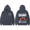 Rapper Duki Ameri World Tour 2025 Printed Long Sleeve Pullover Men's Clothing Vintage Street Pop Music Casual Hooded Sweatshirts