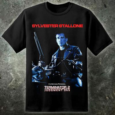 Sylvester Stallone Terminator 2 Filmposter T-Shirt 90er Skynet Cyberdyne