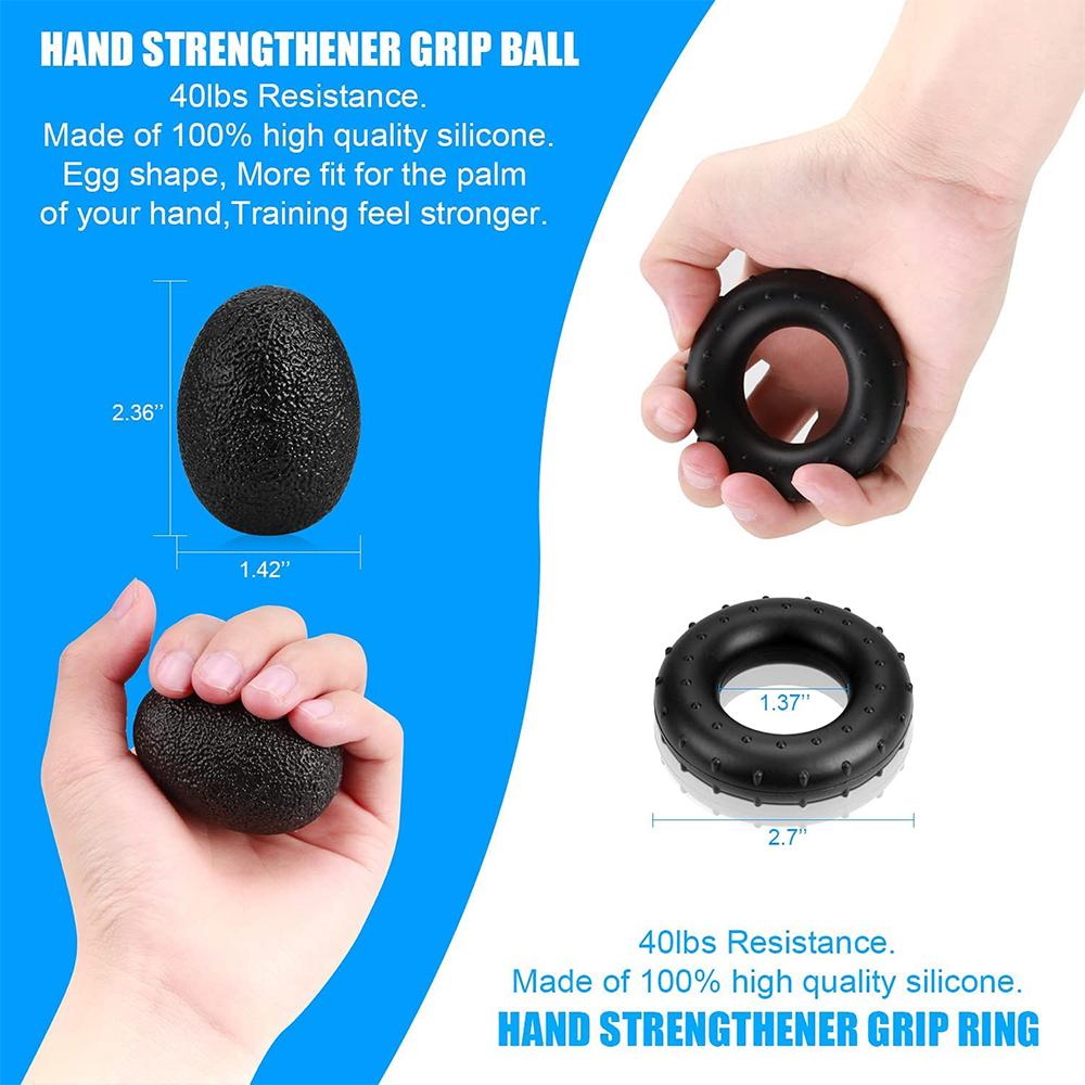 6er-Pack 5-60 kg Verstellbarer Griffkrafttrainer mit Fingerübungswerkzeug Handgriffverstärker zum Muskelaufbau & zur Verletzungserholung