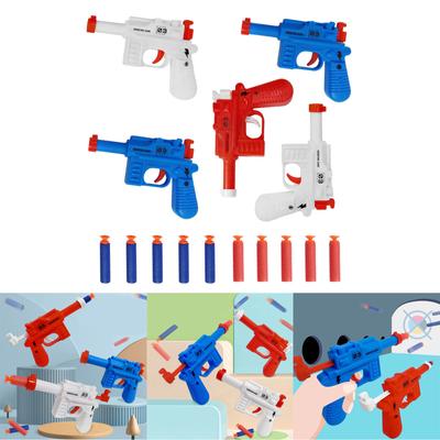 Pistola de brinquedo blaster com 10 dardos macios, pistolas blaster de brinquedo para crianças, arma de brinquedo com balas macias ejetáveis