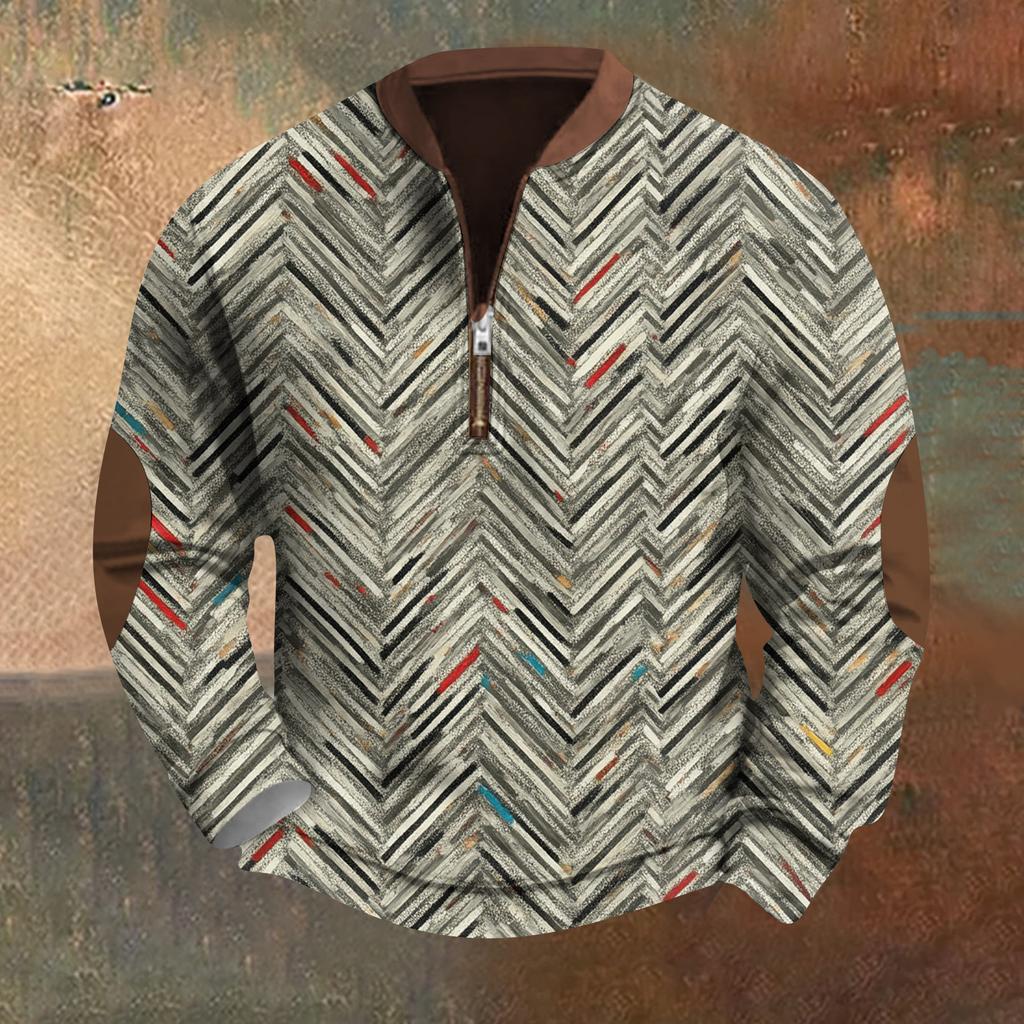 Men's Retro Casual Gradient Printed Sweatshirt