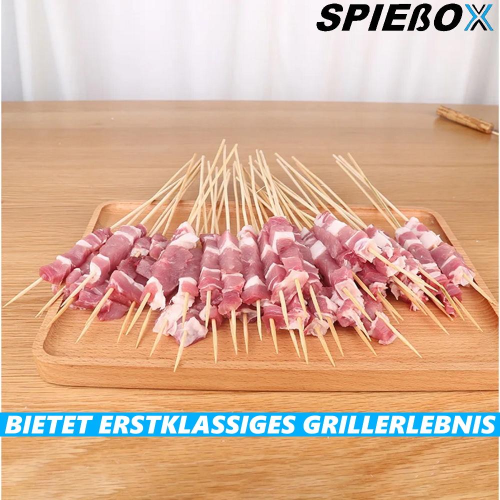 SPIEßOX Grill Skewers BBQ Shashlik Skewers Meat Skewers Bamboo Skewers [180 Pieces]