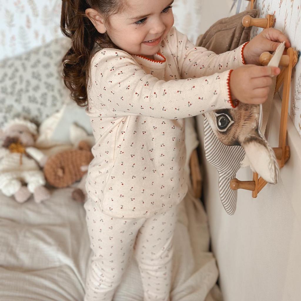 Autumn Kids' Cotton-Silk Pajama Set for Boys and Girls