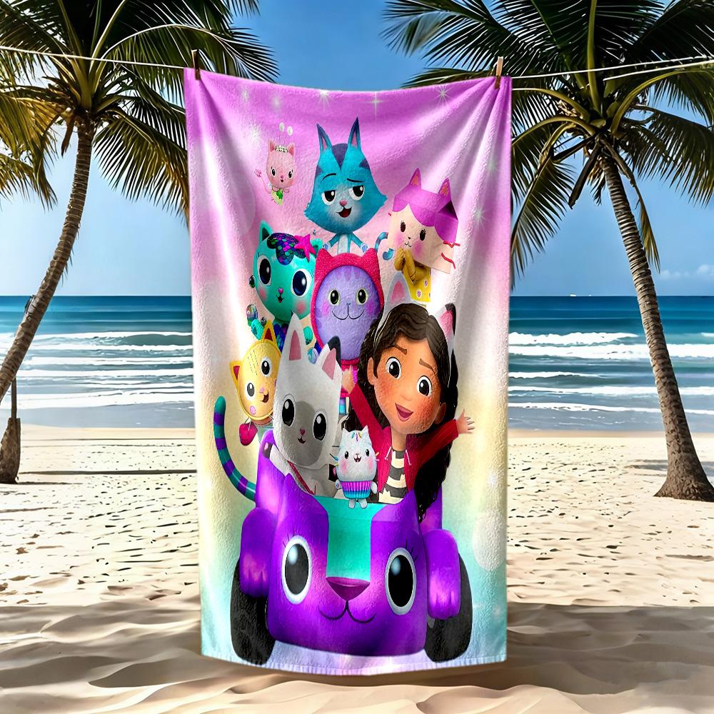 Cartoon Niedlich Gabbys4 Strandtuch Hohe Saugfähigkeit & Schnelltrocknend Bequem Leicht Geeignet für Schwimmen, Fitnessstudio, Camping, Yoga Urlaub