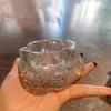 Elegant Rhinestone Glass Ashtray - Perfect for Home or Office