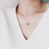 925 Sterling Silver Emerald Crystal Geometric Circle Pendant Clavicle Chain Necklace Women 14k Gold Plating Simple Party Jewelry