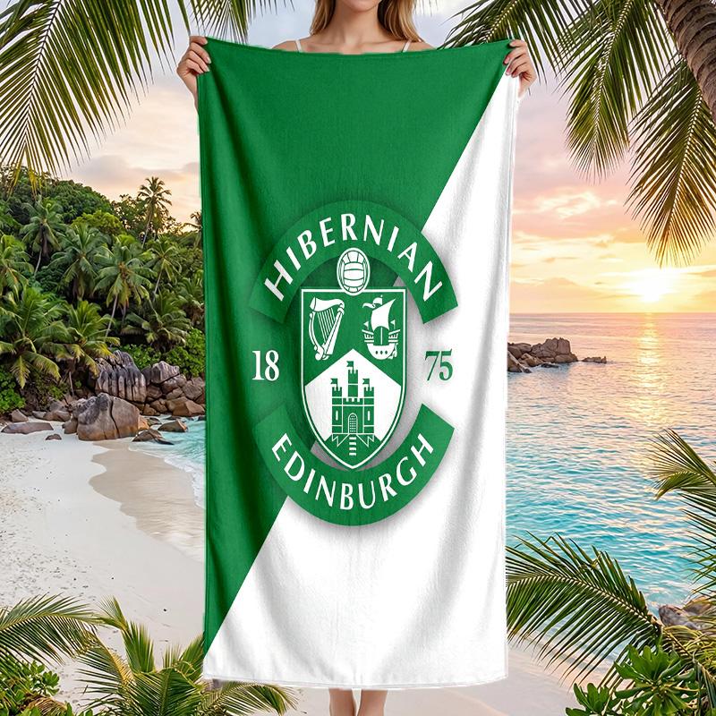 Asciugamano da Spiaggia Hibernian FC Asciugatura Rapida Microfibra Assorbente Portatile da Viaggio per Nuoto
