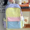 Schoolbag Backpack Women's Light Outdoor Travel Small Backpack Waterproof Mountaineering Contrast Color Leisure College Student Junior High School 