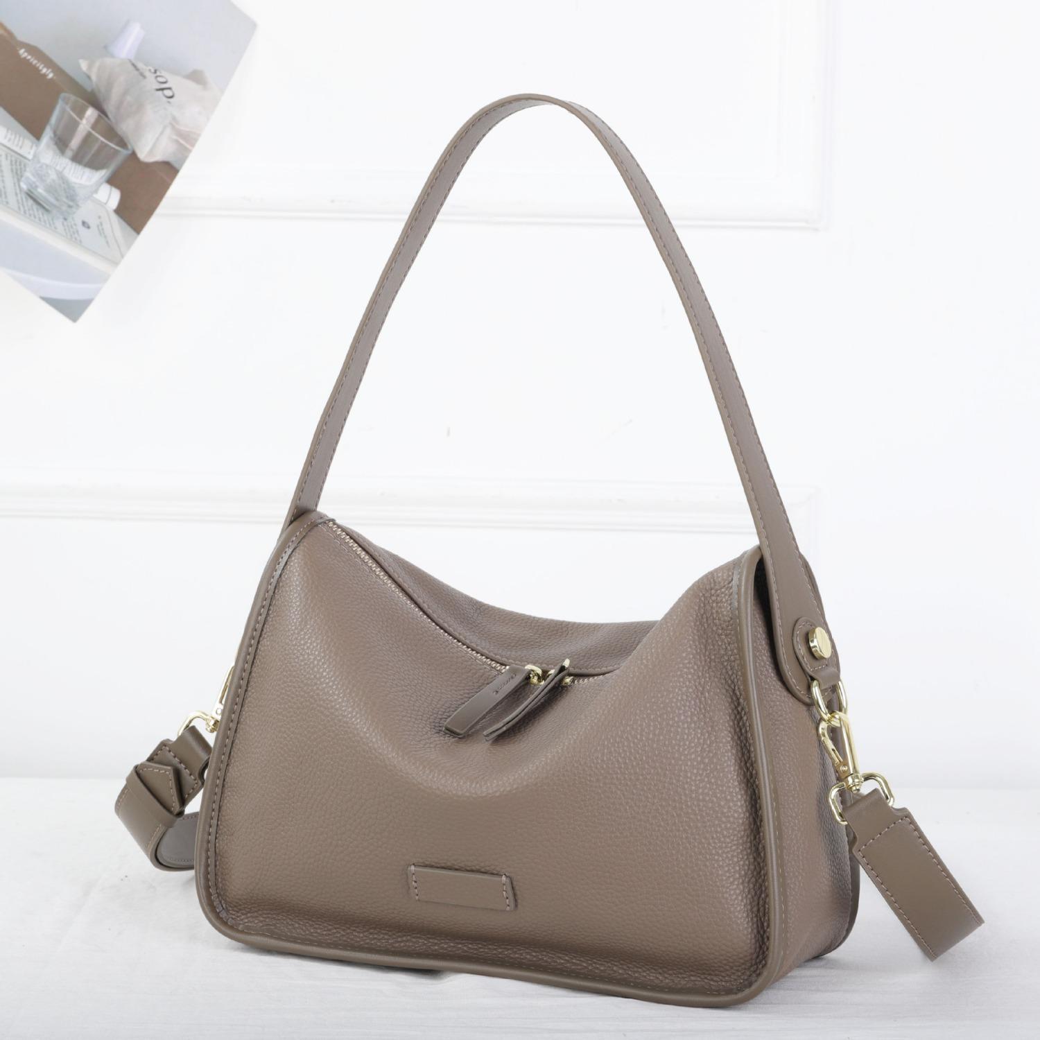 

Повседневная женская сумка из коровьей кожи, популярная универсальная наплечная сумка-мессенджер, женская сумочка большой вместимости, кожаная мягкая