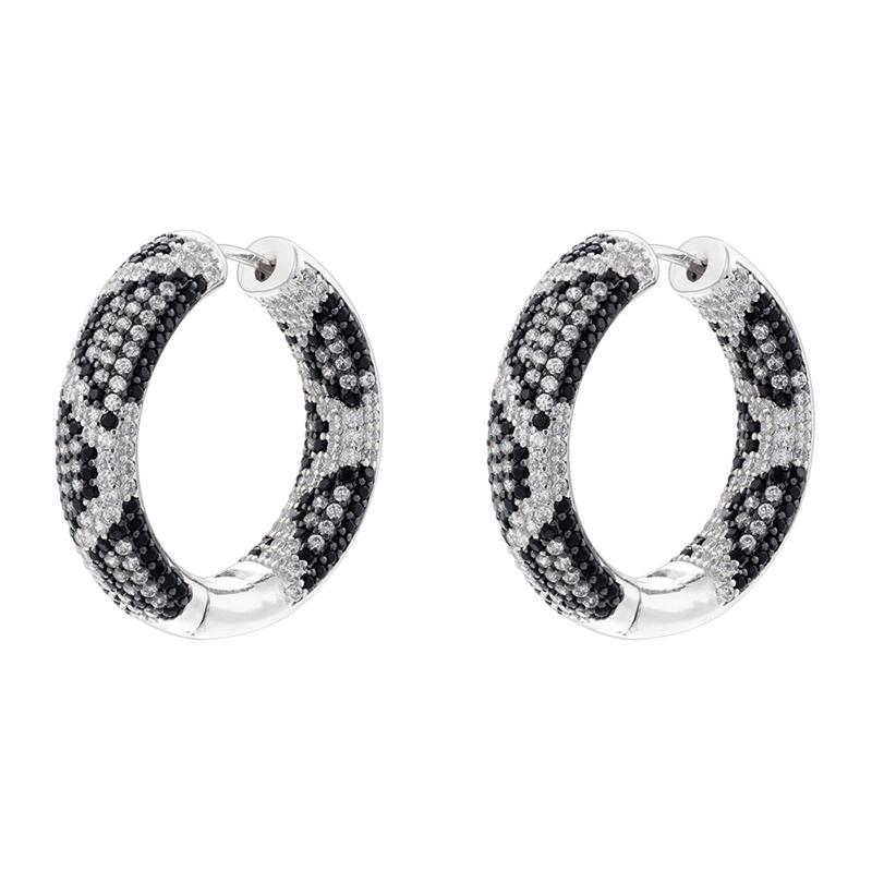 ZHUKOU 4 styles of earrings/studs with zirconia and snake motifs Atmospheric and glamorous earrings for women: VE1321-VE1324