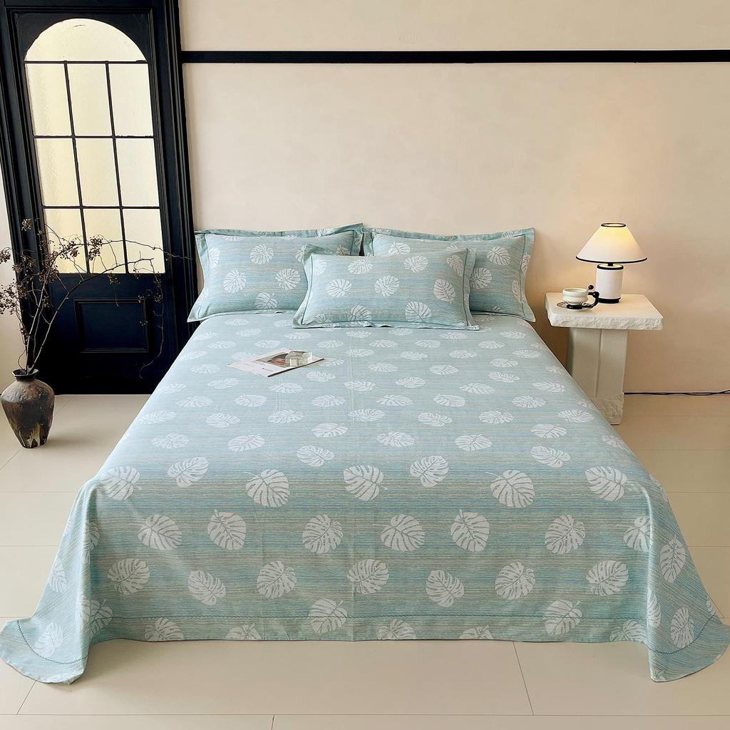 Premium 100% Long-Staple A-Grade Pure Cotton Satin Bed Sheet for Dorms
