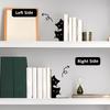 1 Pairs Peeping Cat Metal Bookend Cute Cat Decorative Desktop Book Stopper for Home Office Study Room Bookshelf Cat Lover Gifts