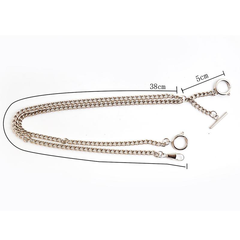 Doppelkettige Taschenuhrkette Gliederkette Klipp Taschenkette Für Männer Und Frauen Als Weihnachts- Und Vatertagsgeschenk