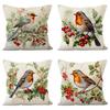 Tree Branch Bird Print Pattern Home Decor Pillowcase Bedroom Living Room Sofa Decoration Polyester Cushion Cover With Zipper