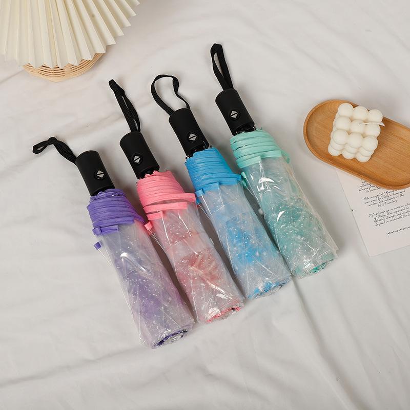 Transparent Clear Umbrella 3 Fold Umbrella