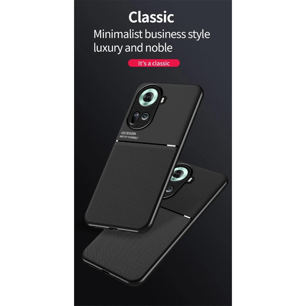 Armor Silicone  Anti-slip Case for OPPO Reno 12 11 11F 5G Reno11 Pro 10 Pro+ 8 Lite 8T Protective Built-in Magnetic Holder Shockproof Holder Cover