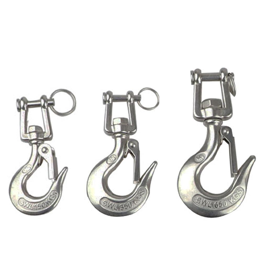 Silver 304 Stainless Steel Lifting Snap Tone Hook American Type Trigger Clevis Swivel-Eye