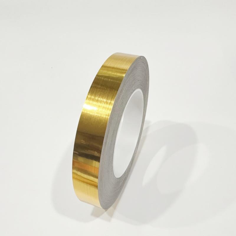 

Self Adhesive Decorative Strip Tape 0 5cm Width 50 Meters Length Metallic Finish Suitable for Various Surfaces Easy to Cut and Apply One Size золотой